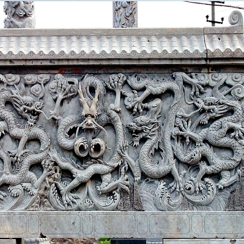 中式壁画寺庙大型石雕壁画