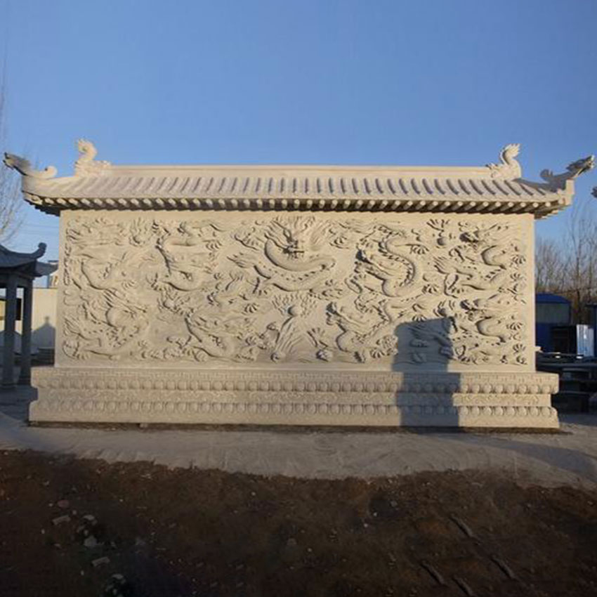 中式壁画公园花岗岩石雕壁画 自然简约