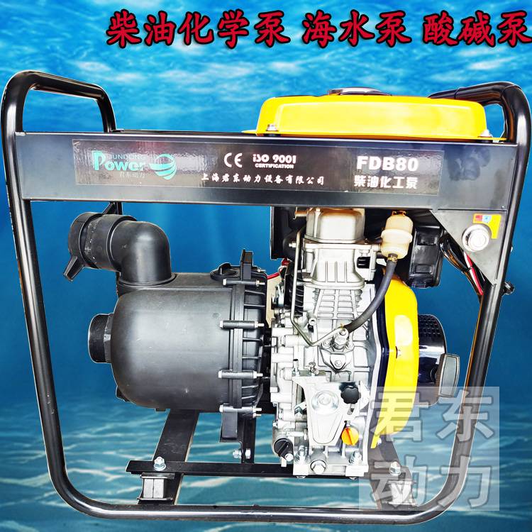 君东动力3寸柴油机化工泵酸碱泵 抽海水泵耐腐蚀化学泵