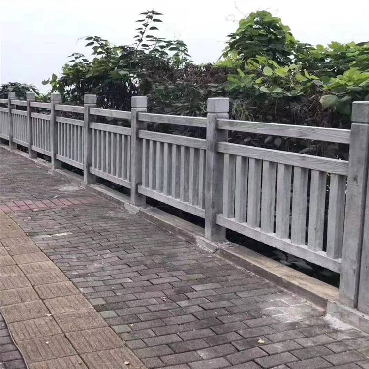 水泥仿木护栏 混凝土桥梁防护栏杆 预制河道围栏 砼景区护栏网