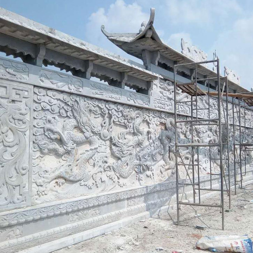 中式壁画寺庙大型影壁墙