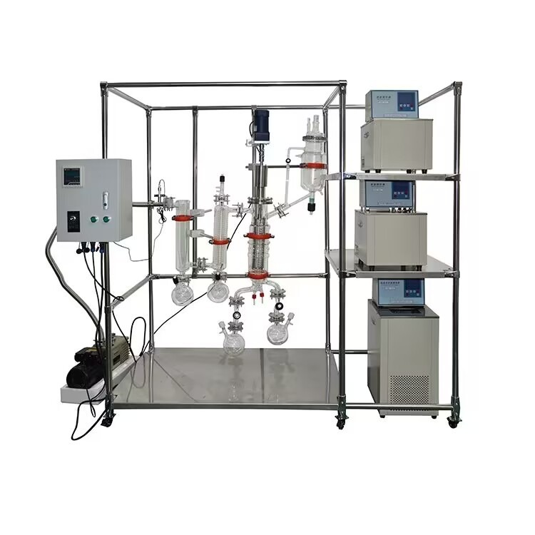 短程分子蒸馏仪 真空分子蒸馏装置 AYAN-F100  分离提纯蒸馏仪  刮板式蒸馏器