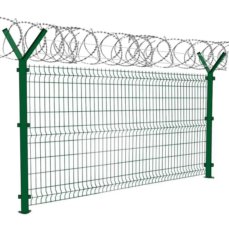 机场护栏网围栏Y型安全刀刺围栏热镀锌防攀爬刀片刺网图片