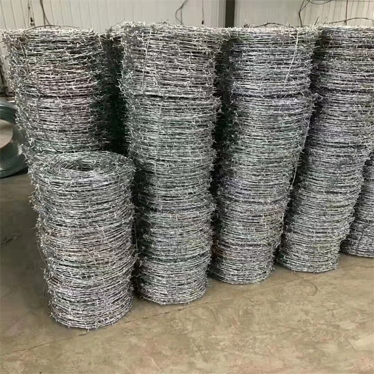 西藏现货正反拧刺绳厂家供应林芝包塑钢丝网昌都包塑刺铁丝