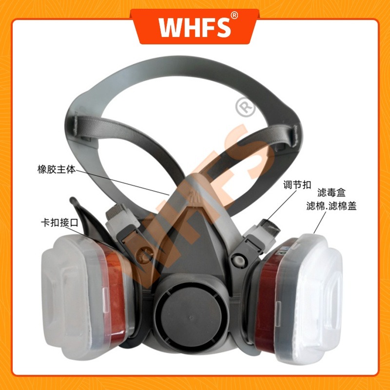用芯  YX0402 防毒半面具 半面型过滤式面具 防尘半面罩  可减少雾气产生