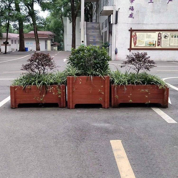 水泥仿木花箱 预制仿木纹花槽 混凝土绿化种植箱 花池
