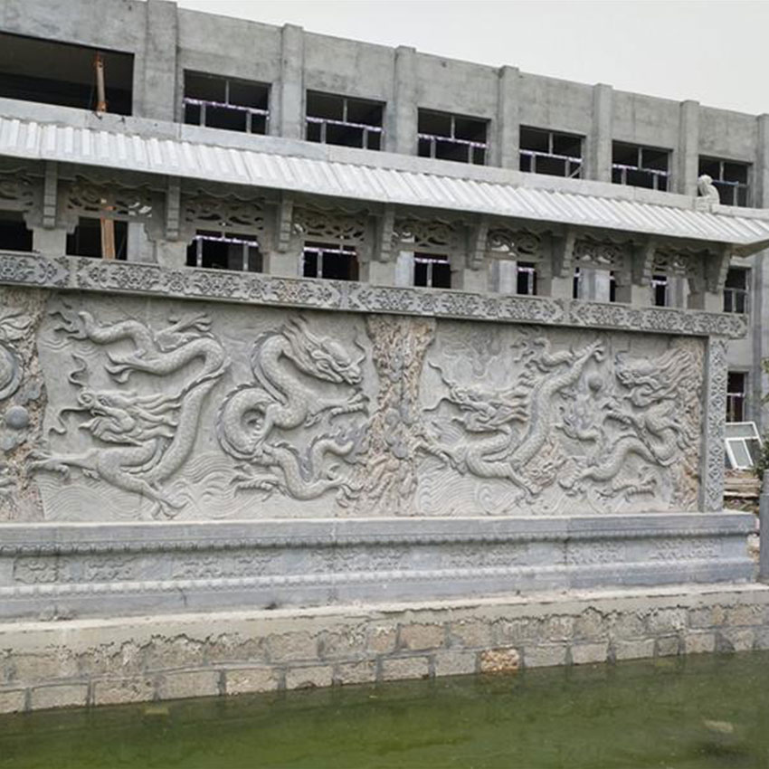中式壁画寺庙青石石雕壁画支持定做