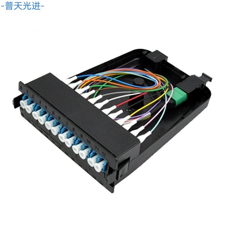 普天光进 综合布线48芯MPO高密度光纤配线架 模块化预端接型高密度配线箱满配单模多模OM3/OM4模块盒图片