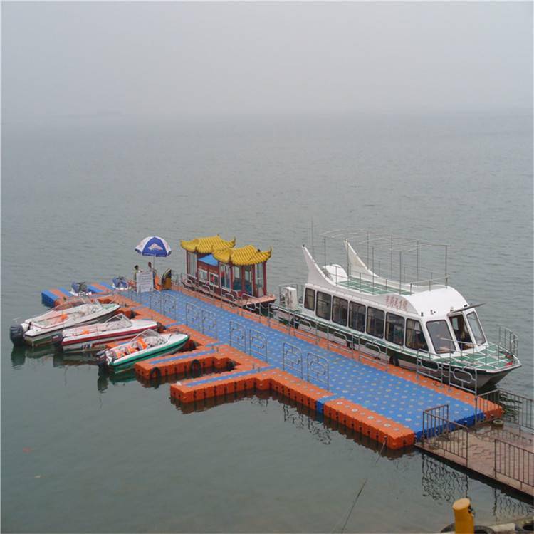 塑料浮筒水上移动漂浮平台龙舟游艇钓鱼码头摩托艇泊位浮箱浮桥全国发货