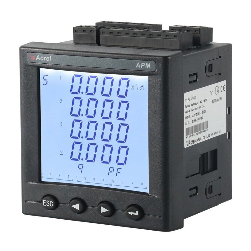 安科瑞厂家APM801 三相四线有功电表电流电压不平衡精度0.2s级