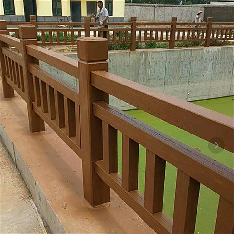 混凝土预制仿木栏杆 河道景区园林水泥护栏 防腐 支持定制