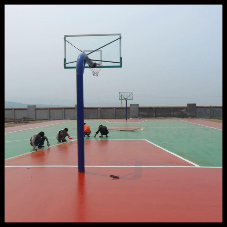 隆胜体育高端版硅PU篮球场8mm