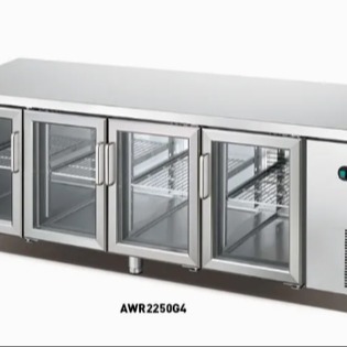 冰立方商用冰箱 AWR2250G4 卧式展示柜工作台 四玻璃门冷藏工作台