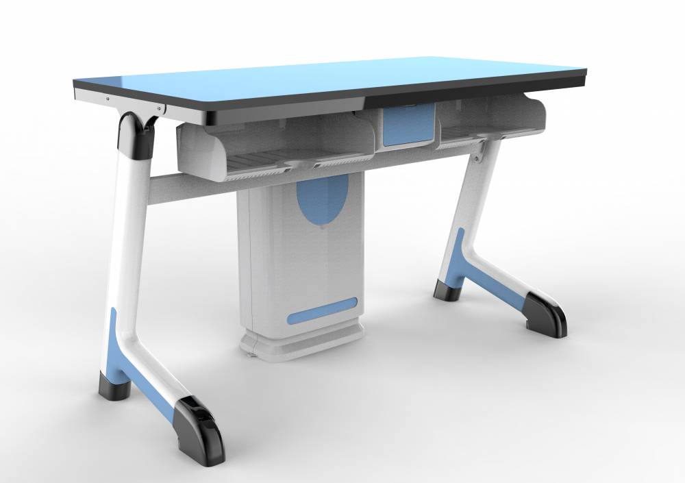 良牧Y型人字实验台 初高中理化生吊装实验室桌椅 PP仪器药品柜