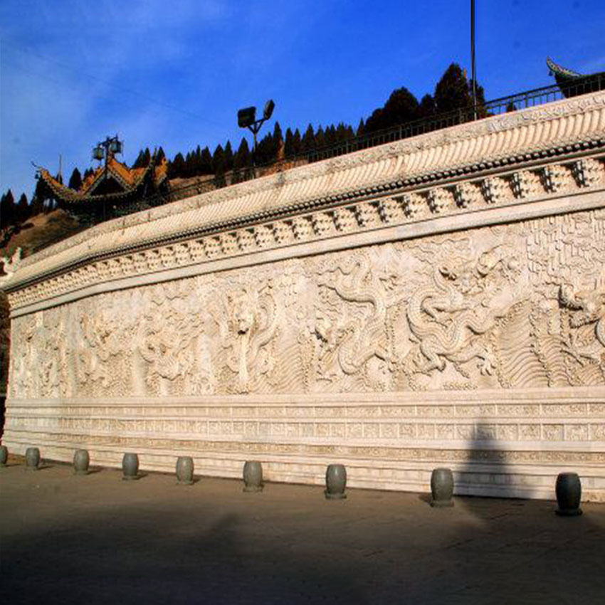中式壁画寺庙青石石雕壁画