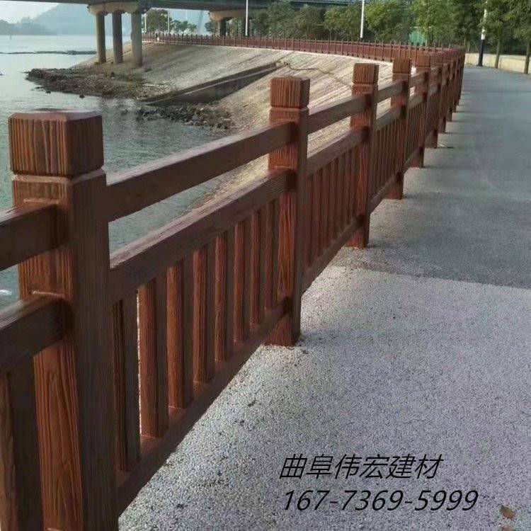 公园仿藤围栏定制 景区防护水泥仿木护栏 户外园林树皮仿木纹栏杆