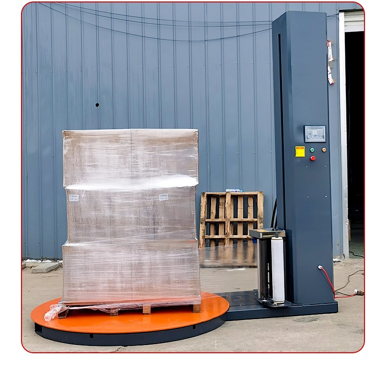 净化板缠膜机自走式可移动包装缠绕机打包机自动裹包机自走式裹膜机图片