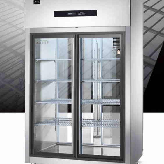 冰立方商用冰箱 S1.0G4-STP直冷双通推拉门陈列柜 双门冷藏展示柜